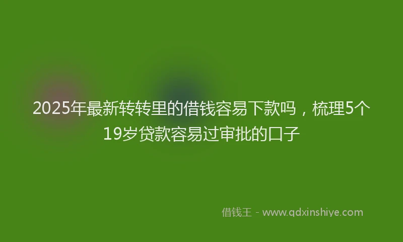 2025年最新转转里的借钱容易下款吗，梳理5个19岁贷款容易过审批的口子