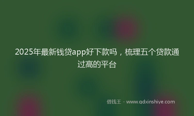2025年最新钱贷app好下款吗，梳理五个贷款通过高的平台