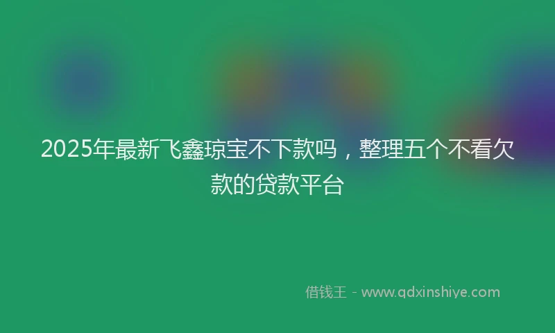 2025年最新飞鑫琼宝不下款吗，整理五个不看欠款的贷款平台