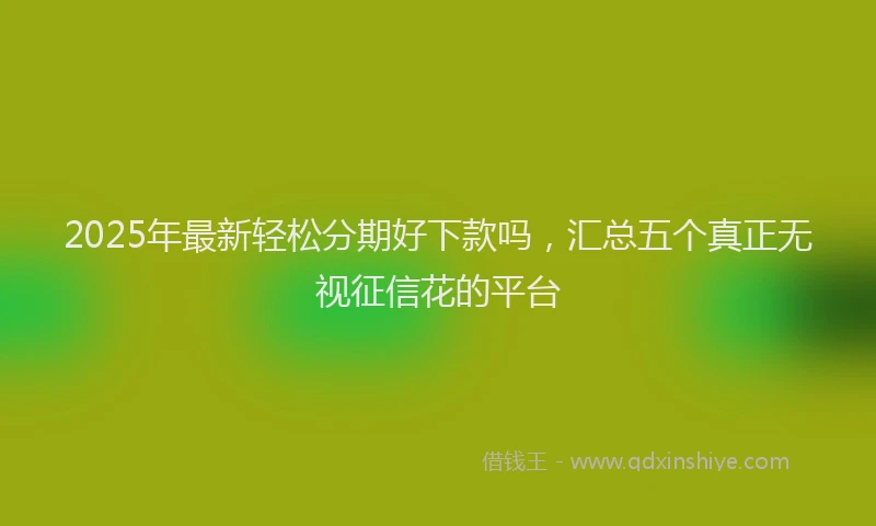 2025年最新轻松分期好下款吗，汇总五个真正无视征信花的平台