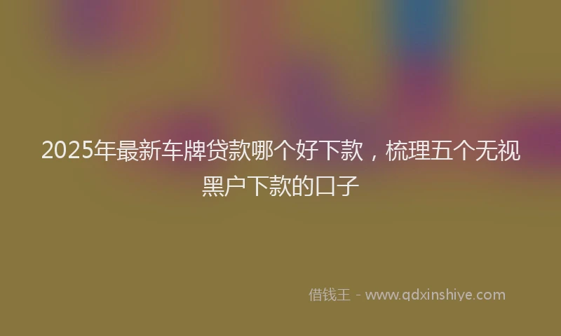 2025年最新车牌贷款哪个好下款，梳理五个无视黑户下款的口子
