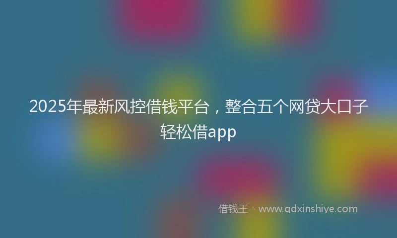 2025年最新风控借钱平台，整合五个网贷大口子轻松借app