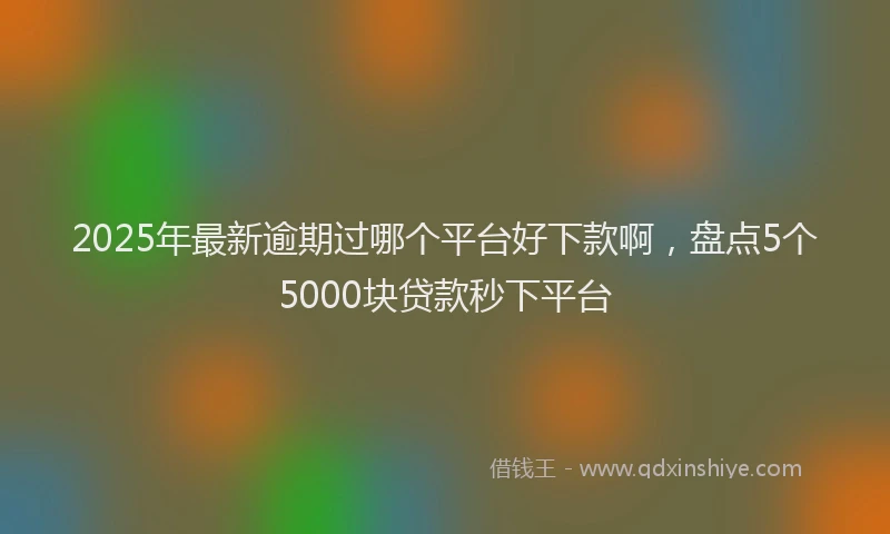 2025年最新逾期过哪个平台好下款啊，盘点5个5000块贷款秒下平台