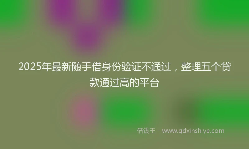 2025年最新随手借身份验证不通过，整理五个贷款通过高的平台
