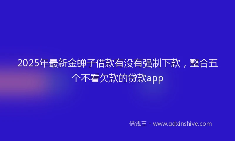 2025年最新金蝉子借款有没有强制下款，整合五个不看欠款的贷款app