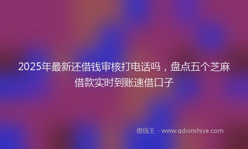 2025年最新还借钱审核打电话吗，盘点五个芝麻借款实时到账速借口子