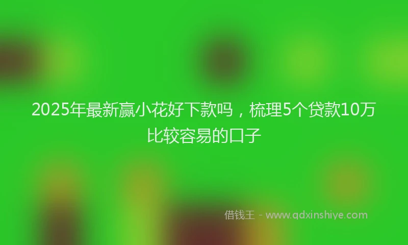 2025年最新赢小花好下款吗，梳理5个贷款10万比较容易的口子