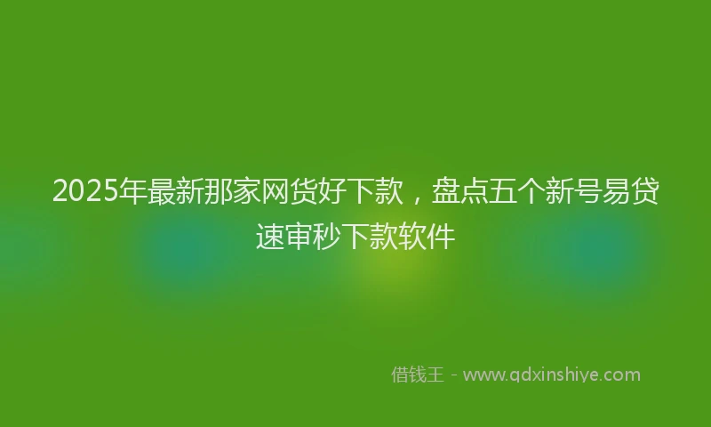 2025年最新那家网货好下款，盘点五个新号易贷速审秒下款软件