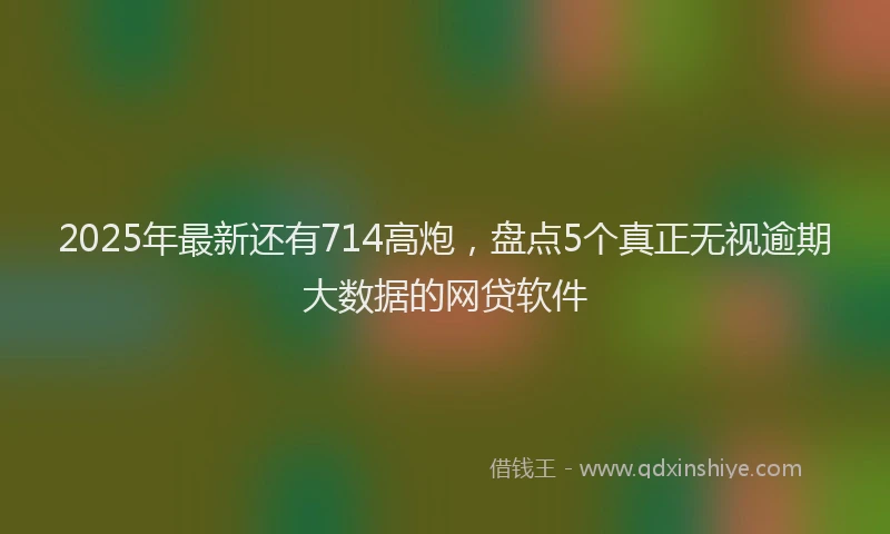 2025年最新还有714高炮，盘点5个真正无视逾期大数据的网贷软件