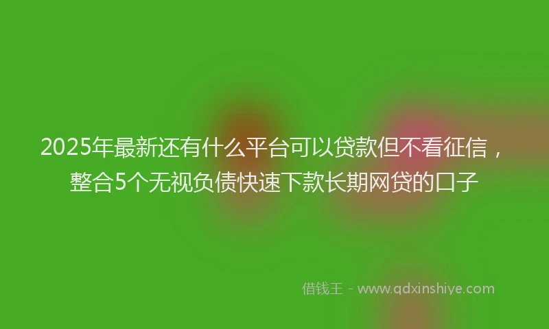 2025年最新还有什么平台可以贷款但不看征信，整合5个无视负债快速下款长期网贷的口子