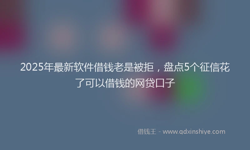 2025年最新软件借钱老是被拒，盘点5个征信花了可以借钱的网贷口子