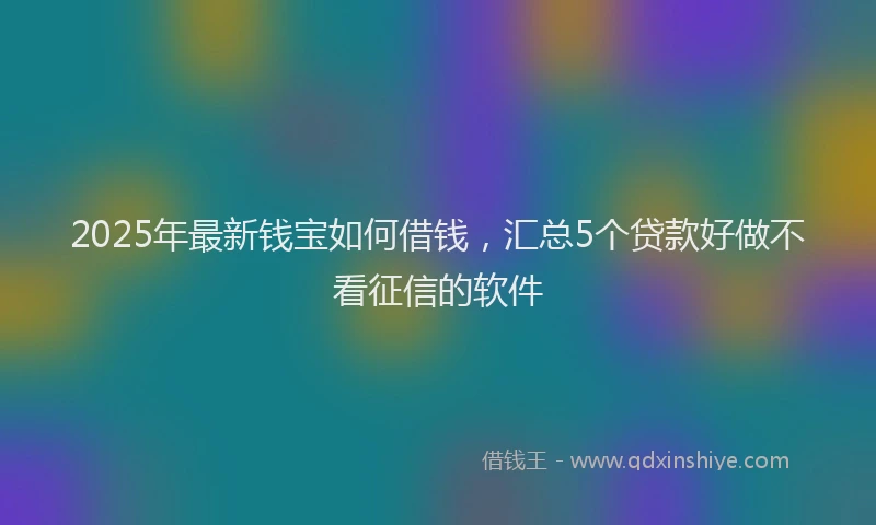 2025年最新钱宝如何借钱，汇总5个贷款好做不看征信的软件