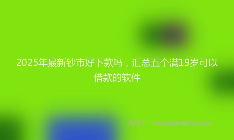 2025年最新钞市好下款吗，汇总五个满19岁可以借款的软件