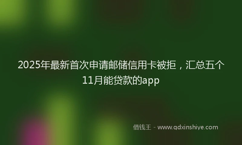 2025年最新首次申请邮储信用卡被拒，汇总五个11月能贷款的app