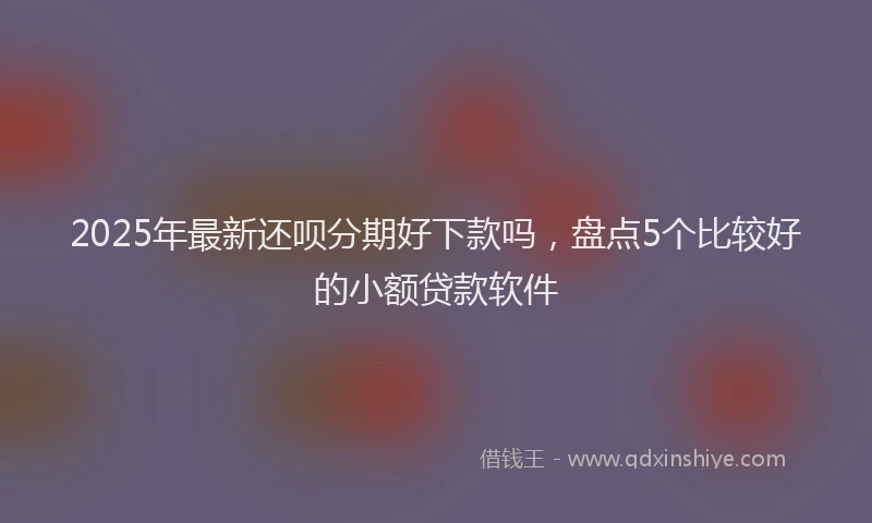 2025年最新还呗分期好下款吗，盘点5个比较好的小额贷款软件