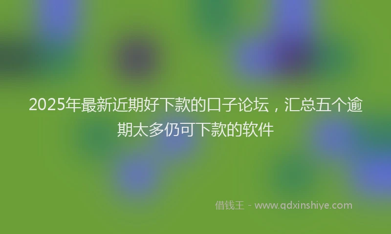 2025年最新近期好下款的口子论坛，汇总五个逾期太多仍可下款的软件