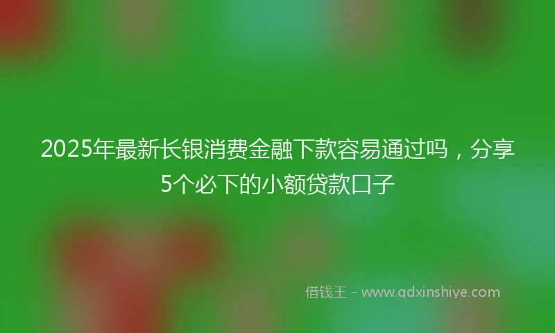 2025年最新长银消费金融下款容易通过吗，分享5个必下的小额贷款口子