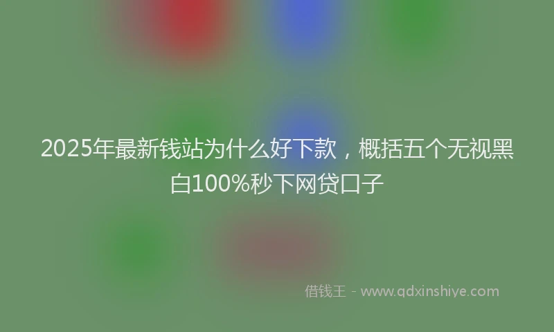 2025年最新钱站为什么好下款，概括五个无视黑白100%秒下网贷口子