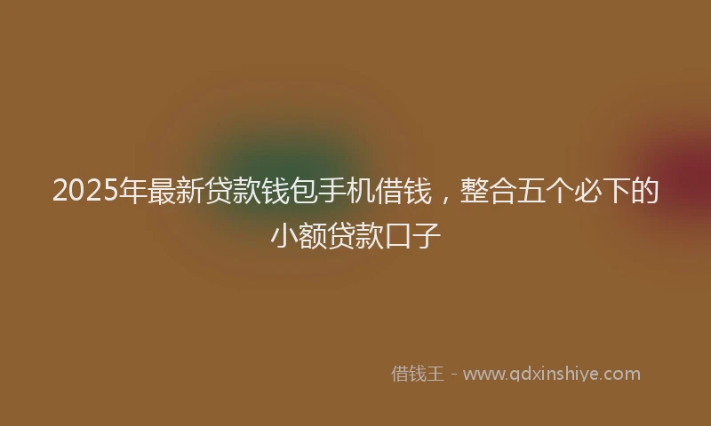 2025年最新贷款钱包手机借钱，整合五个必下的小额贷款口子