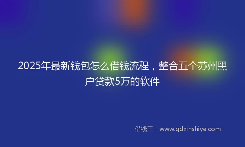 2025年最新钱包怎么借钱流程，整合五个苏州黑户贷款5万的软件