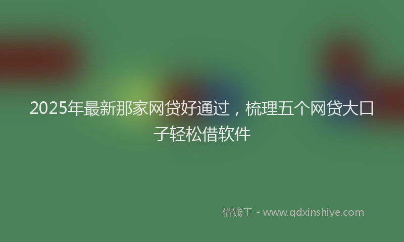 2025年最新那家网贷好通过，梳理五个网贷大口子轻松借软件