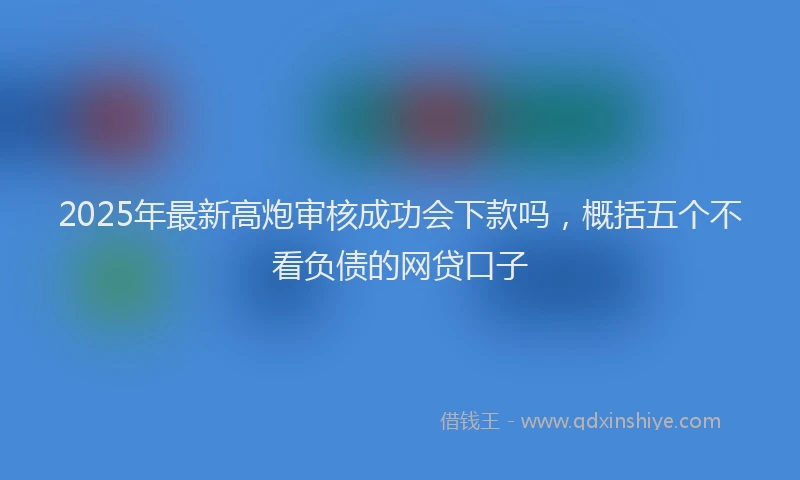 2025年最新高炮审核成功会下款吗，概括五个不看负债的网贷口子