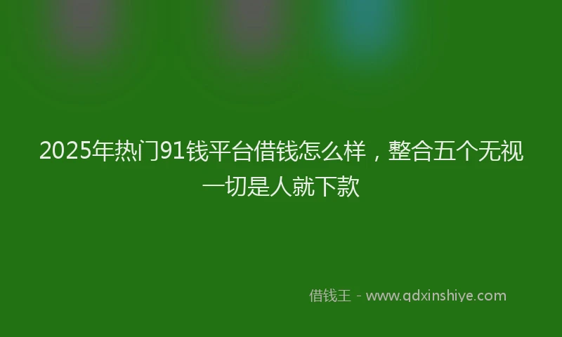 2025年热门91钱平台借钱怎么样，整合五个无视一切是人就下款
