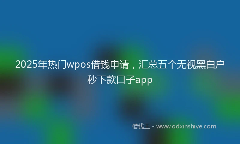 2025年热门wpos借钱申请，汇总五个无视黑白户秒下款口子app