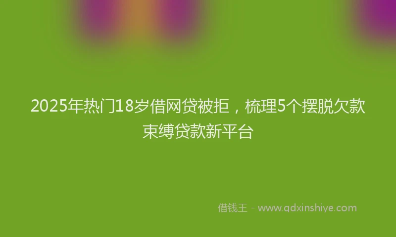 2025年热门18岁借网贷被拒，梳理5个摆脱欠款束缚贷款新平台
