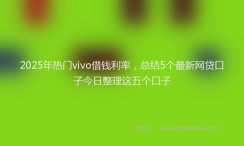 2025年热门vivo借钱利率，总结5个最新网贷口子今日整理这五个口子