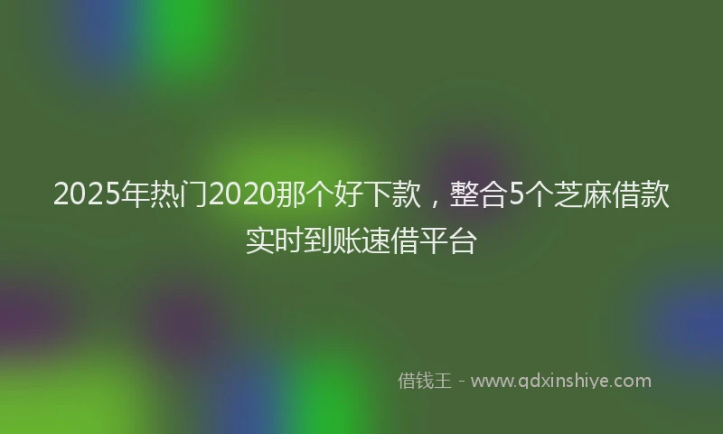 2025年热门2020那个好下款，整合5个芝麻借款实时到账速借平台