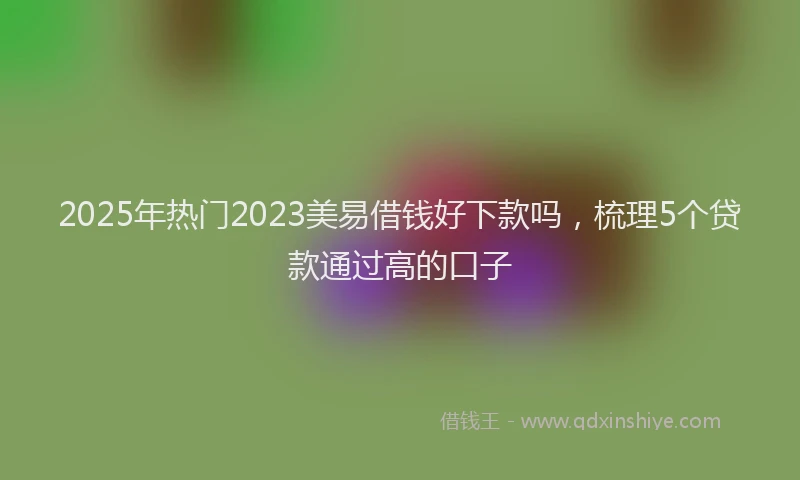 2025年热门2023美易借钱好下款吗，梳理5个贷款通过高的口子