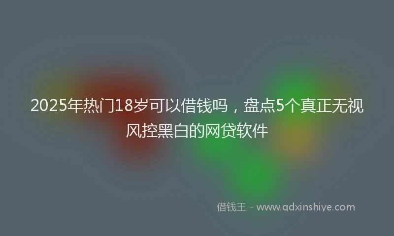 2025年热门18岁可以借钱吗，盘点5个真正无视风控黑白的网贷软件