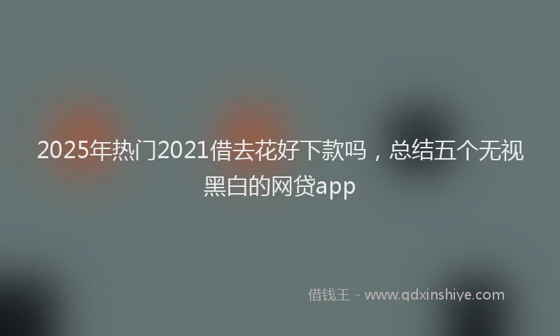 2025年热门2021借去花好下款吗，总结五个无视黑白的网贷app
