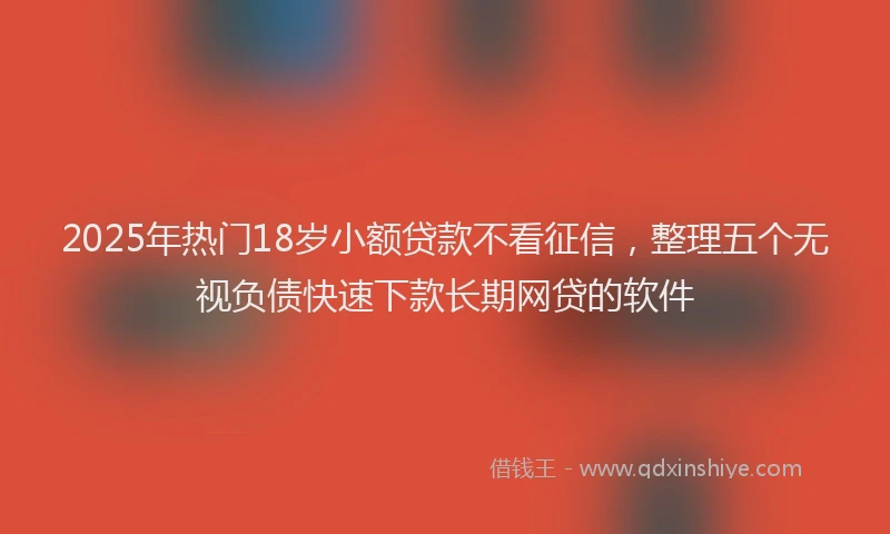 2025年热门18岁小额贷款不看征信，整理五个无视负债快速下款长期网贷的软件