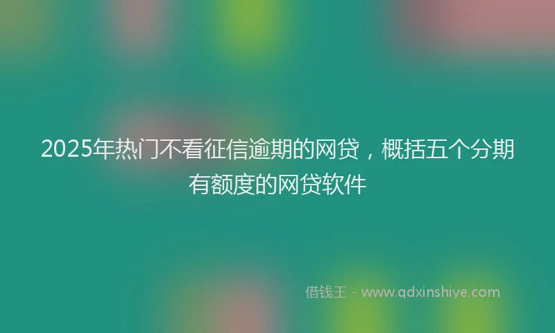 2025年热门不看征信逾期的网贷，概括五个分期有额度的网贷软件