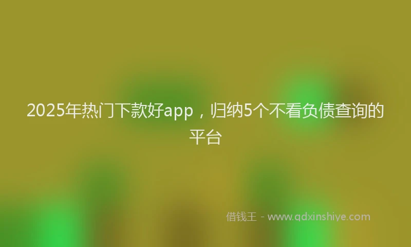 2025年热门下款好app，归纳5个不看负债查询的平台