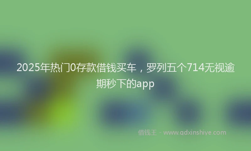 2025年热门0存款借钱买车，罗列五个714无视逾期秒下的app