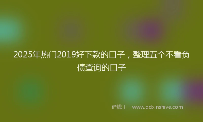 2025年热门2019好下款的口子，整理五个不看负债查询的口子