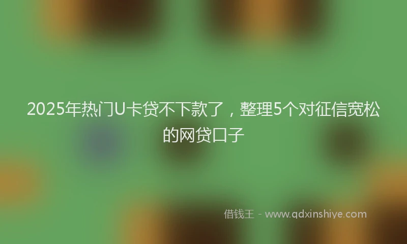 2025年热门U卡贷不下款了，整理5个对征信宽松的网贷口子