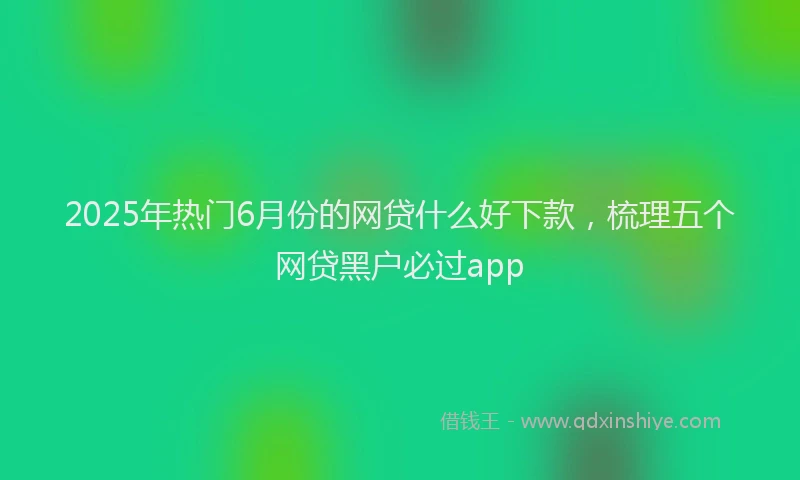 2025年热门6月份的网贷什么好下款，梳理五个网贷黑户必过app