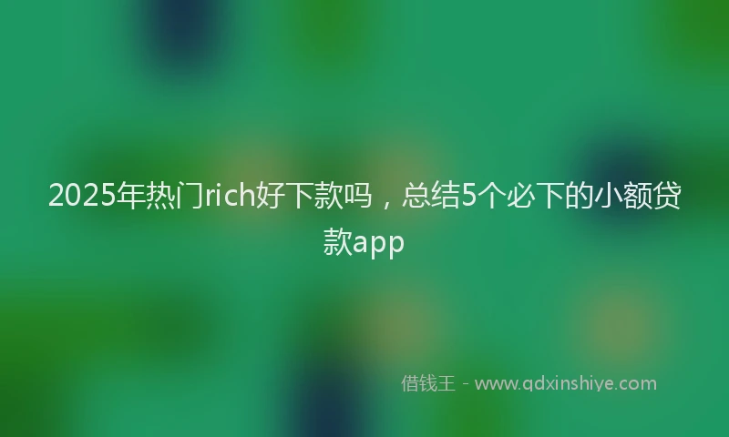2025年热门rich好下款吗，总结5个必下的小额贷款app