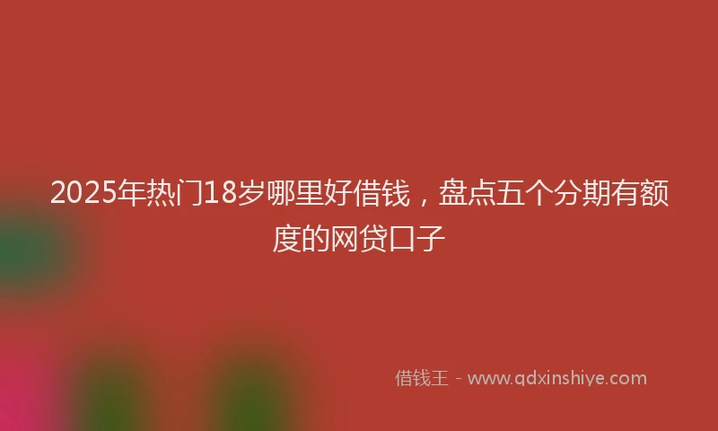 2025年热门18岁哪里好借钱，盘点五个分期有额度的网贷口子