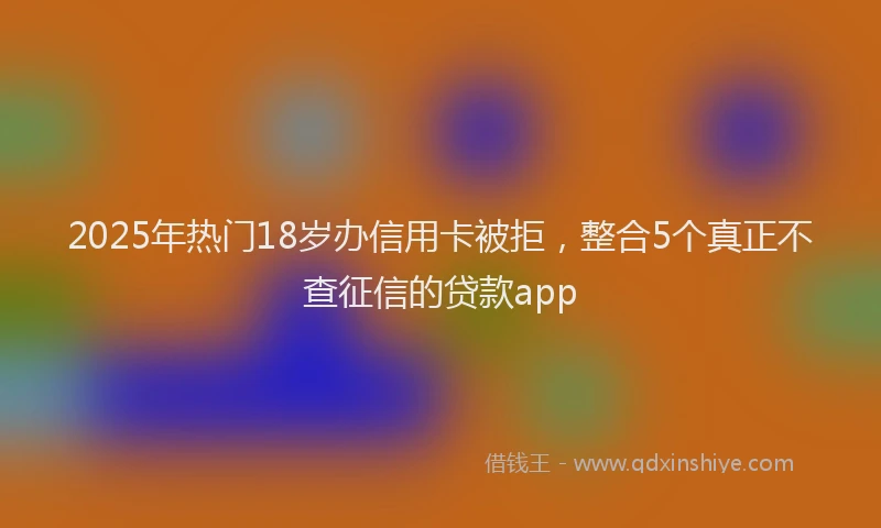 2025年热门18岁办信用卡被拒，整合5个真正不查征信的贷款app