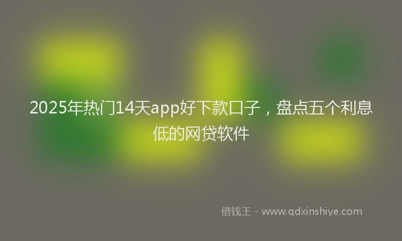 2025年热门14天app好下款口子，盘点五个利息低的网贷软件