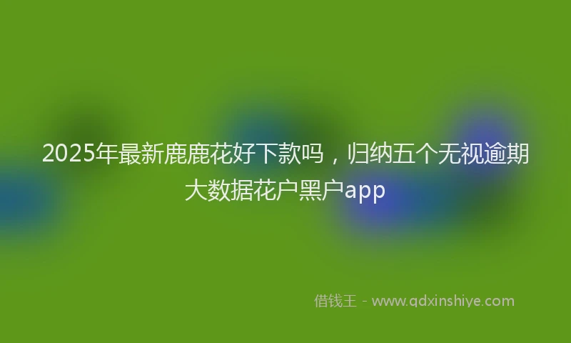 2025年最新鹿鹿花好下款吗，归纳五个无视逾期大数据花户黑户app