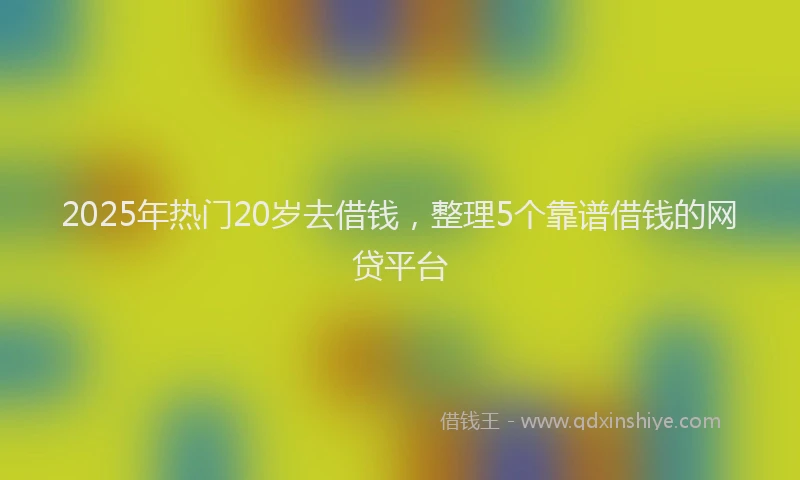 2025年热门20岁去借钱，整理5个靠谱借钱的网贷平台
