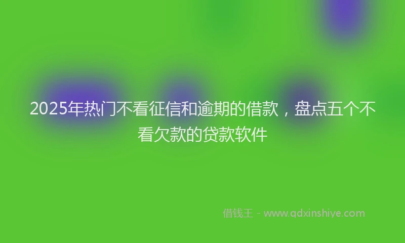 2025年热门不看征信和逾期的借款，盘点五个不看欠款的贷款软件