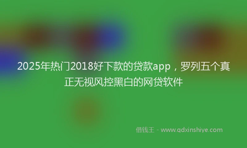 2025年热门2018好下款的贷款app，罗列五个真正无视风控黑白的网贷软件