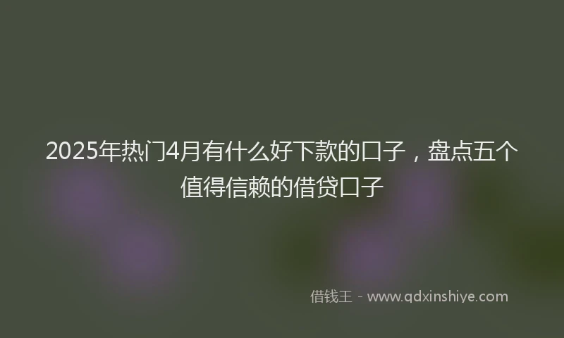 2025年热门4月有什么好下款的口子，盘点五个值得信赖的借贷口子